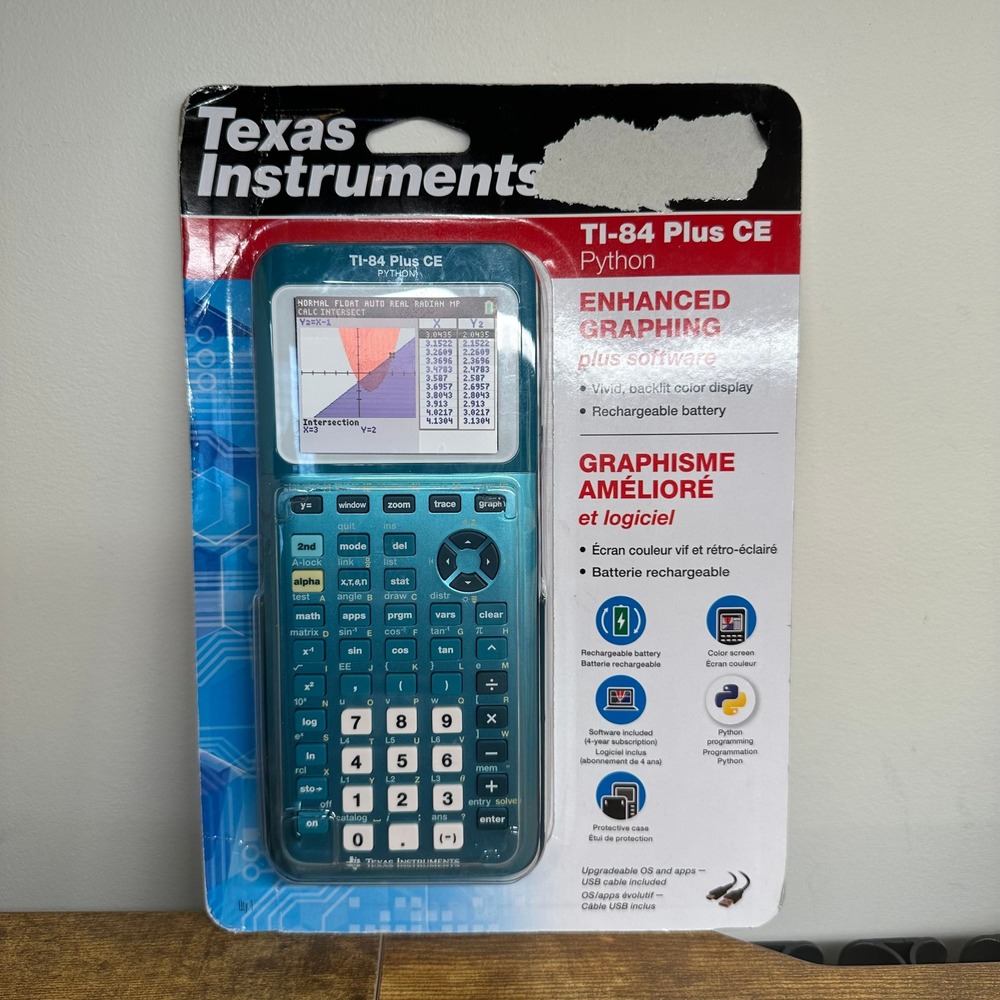 New Texas Instruments TI-84 Plus CE Python Graphing Calculator Metallic Teal